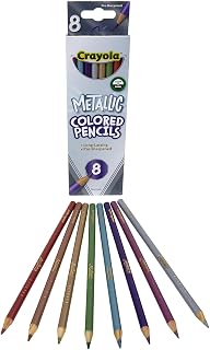 Crayola 68-3708 Metallic Colored Pencils 8 Pack