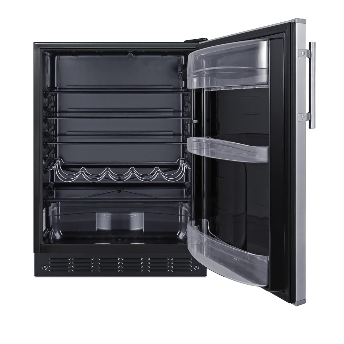 Summit 24” Undercounter Refrigerator by Summit Appliance – 5.5 cubic_feet, Stainless Steel, Silver, Model FF6BK2SS