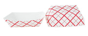 Southern Champion 0425 #300 3 lb. Red Check Paper Food Tray - 500 Ct by SOUTHERN CHAMPION TRAY – Kraft Board, Check Red