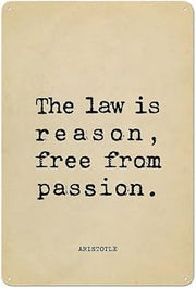 Rational Principle Ancient Scholar Inspiring Metal Sign Decor 8x12 Inch