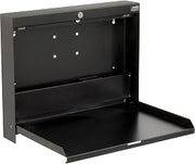Global Industrial Wall Mounted Fold Down Shop Desk with keyed Lock, Black
