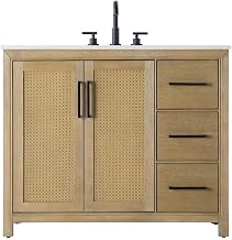 Elegant Kitchen and Bath 42" Single Bathroom Vanity in Linen Oak