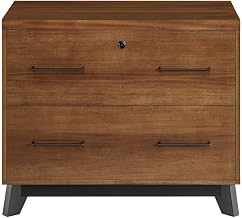 Starlight Wood Lateral File, 2 File Drawers, Heavy Duty Glides, Fully Assembled, Construction, Brown Office File