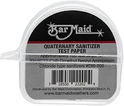 Sanitizer Test Strips Dispenser, Quaternary Strips, 100 Strips per Dispenser