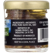 Natural Anchovy Fillets in Olive Oil by Crown Prince – 1.5 Ounce (Pack of 18), Pack of 18, Model 00831