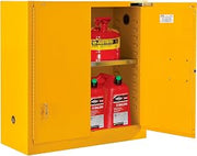Global Industrial Flammable Cabinet, Self Close Double Door, 30 Gallon, 43" Wx18 Dx44 H