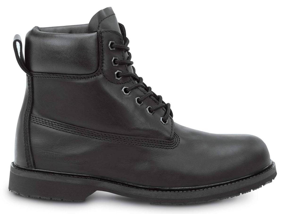 Mens 6 Black Duluth Soft Toe Waterproof SRO Boot 9.5 EW by SR Max – 9.5 X-Wide, Leather, Black, Model Maxtrax