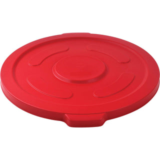 55 Gallon Garbage Can Lid by Global Industrial – 27-1/2" Diameter x 2-1/2"H, 55.0 gallons, Polyethylene Resin, Red, Model XDW-L55RD