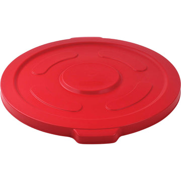 55 Gallon Garbage Can Lid by Global Industrial – 27-1/2" Diameter x 2-1/2"H, 55.0 gallons, Polyethylene Resin, Red, Model XDW-L55RD
