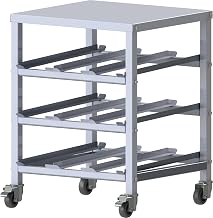 Winco 3 Tier Heavy Duty Aluminum Can Storage Rack 3-Tier | Heavy-duty, Three-tier design, Swivel casters, Great for Storage, Organization and Prep Stations