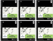 Canson Artist Series Cream Drawing Pad, 9" x 12", Side Wire Bound, 90 lb. (147gsm), 60 Sheets/Pad, Case of 6 Pads, 360 Sheets Total