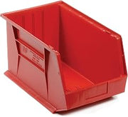 Plastic Storage Bin - Small Parts, 11 X 16 X 8, Red - Lot of 4
