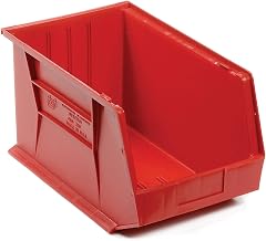 Plastic Storage Bin - Small Parts, 11 X 16 X 8, Red - Lot of 4