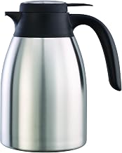 Service Ideas Flow Control Server, Vacuum Insulated,40.5oz, Stainless Steel | FCC12SS in 1.2 Liter Brushed with Black Lid