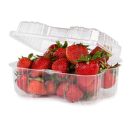 LBH-491 1 lb. Hinged Berry Basket with Vented Holes - 300 per case
