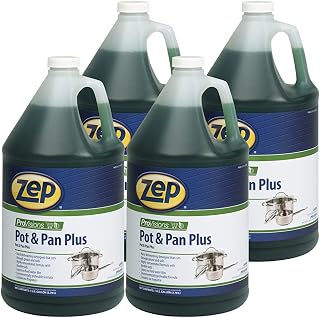 Zep Pots and Pans Plus 1 Gallon (Case of 4) Restaurant Grade Super Concentrate