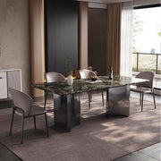 Mesa De Jantar Natural Marble Dining Table Home Rectangular Villa Restaurant Diner Table by JOYNOW – 180*80*75cm, One Color, Model 8524