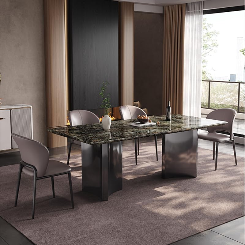 Mesa De Jantar Natural Marble Dining Table Home Rectangular Villa Restaurant Diner Table by JOYNOW – 180*80*75cm, One Color, Model 8524