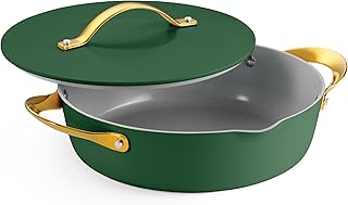 Tramontina Fiora 4.25-Quart Ceramic Non Stick Cooking Pan with Lid