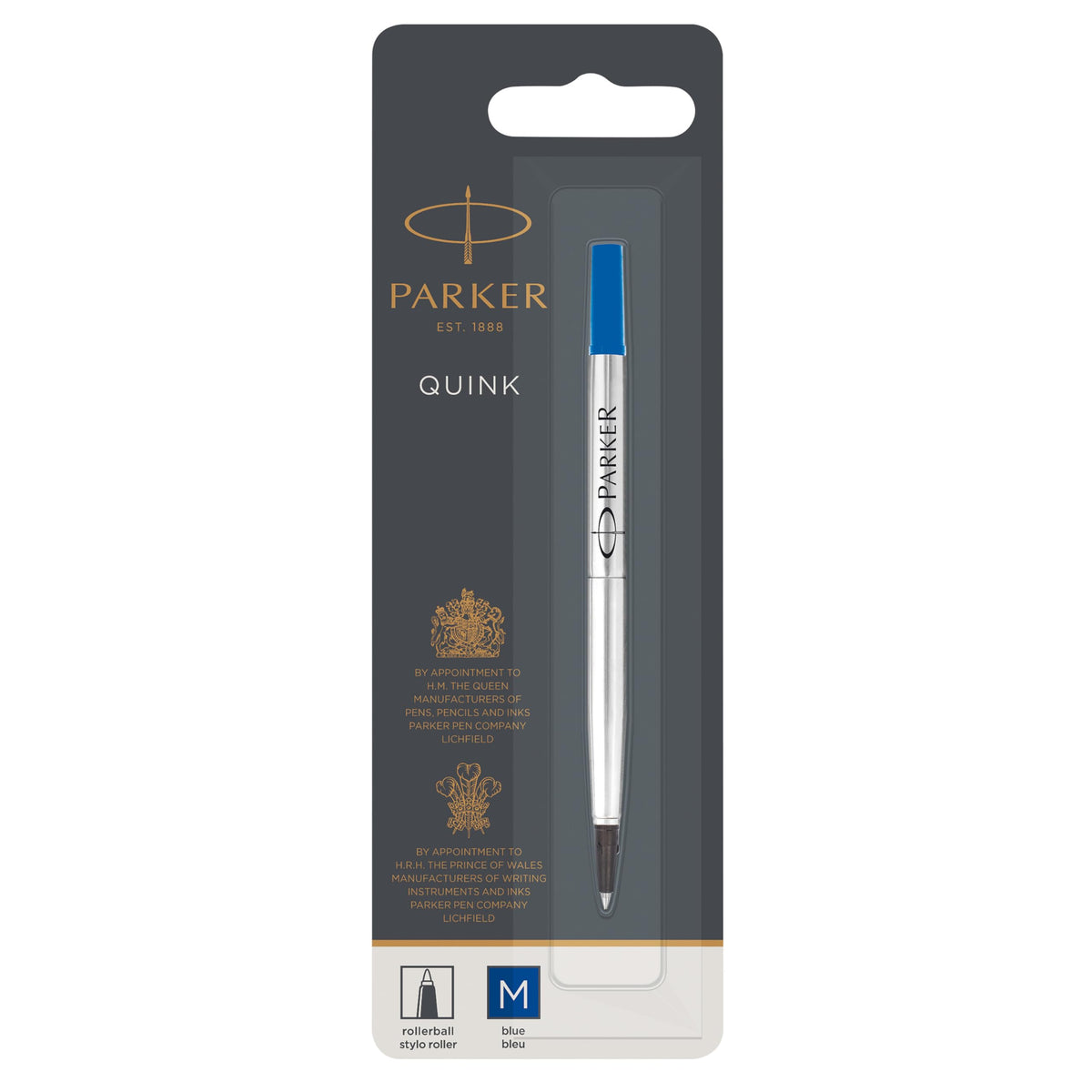 Refill For Parker Roller Ball Pens – 1 Count (Pack of 1), Paper, Blue, Model 1950324
