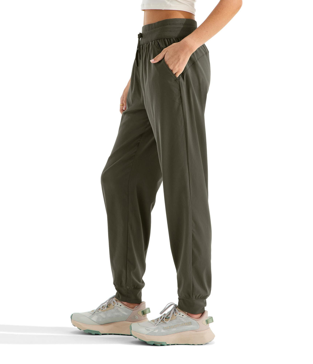 Women's Aphrodite Arise Jogger by The North Face – New Taupe Green, Model NF0A8DPZ