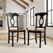 British Isles Brown Side Chair Set by Starlight Canyon Home – Solid Rubberwood, Brown, Pack of 2