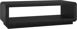 Henn&Hart 47" Modern Coffee Table, Natural Black