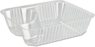 DART Small 2-Compartments Clearpac Nacho Tray 125/Bag in Clear