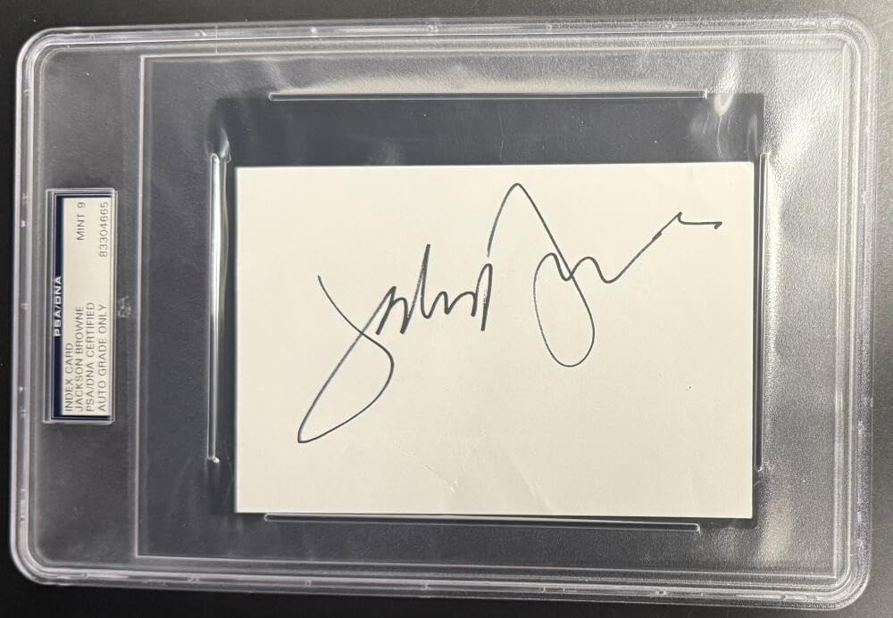 Jackson Browne Signed Autograph PSA/DNA Slabbed Encapsulated Cut Card COA Mint by Generic – Not_applicable, Model not_applicable