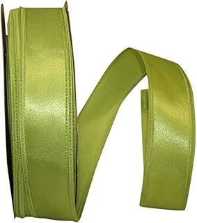 Reliant Ribbon Dyna Satin Ez Wired Edge Ribbon, 1-1/2 Inch X 100 Yards, Green Grass