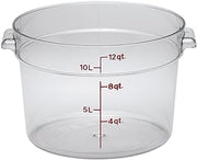 Cambro RFSCW12135 Round Storage Container, Clear, 12 Quart