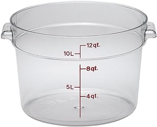 Cambro RFSCW12135 Round Storage Container, Clear, 12 Quart