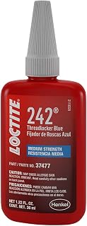 Loctite 242 Automotive Blue Threadlocker - Medium-Strength Thread Lock, Multi-Purpose Applications, Works on All Metals - 36 ml, 1 Pack