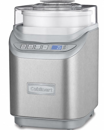 Ice Cream Maker Machine by Cuisinart – 2-Quarts, Stainless Steel/White Bowl, Model ICE-70WB