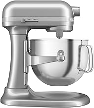 KitchenAid 7 Quart Bowl-Lift Stand Mixer with Accessories, KSM70SKXX | Bowl-Lift Design, 11 Speeds, 1/2 Speed for Folding, Double Flex Edge Beater and 4 other accessories, Contour Silver