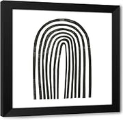 ArtDirect Arcobaleno Nero IV Custom Framed Art Print Giclee Print or Canvas Options with Various Sizes and Customization by Scarvey, Emma