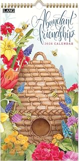 Lang, Abundant Friendship 2026 Vertical Wall Calendar, 8'' X 15.8'', 12-Month Calendar with Stapled Binding
