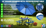 Global Industrial Blue / 81D x 81W x 29.5H in / Industrial Picnic Tables