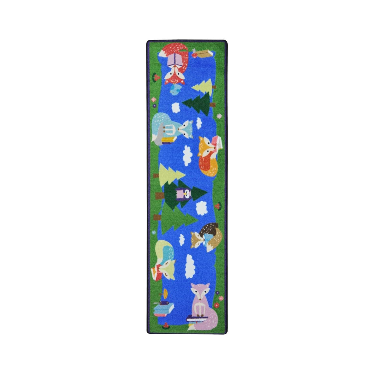 Foxy Readers 2'1" x 7'8" Area Rug in Color Multi by Joy Carpets – 7" x 2'1" (Rectangular), Nylon, Multi Color, Model 1883RR