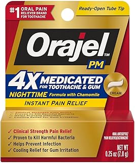 Orajel Maximum Strength Nighttime Toothache Pain Relief Cream - 0.25 Oz