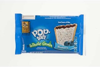 Kelloggs Pop Tarts Whole Grain Blueberry Naturally and Artificially Flavored Toaster Pastries, 1.76 Ounce - 120 per case.