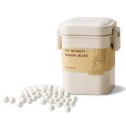 Rocksheat Ceramic Pie Weights, 2.2 Lb Natural Baking Beads with Container