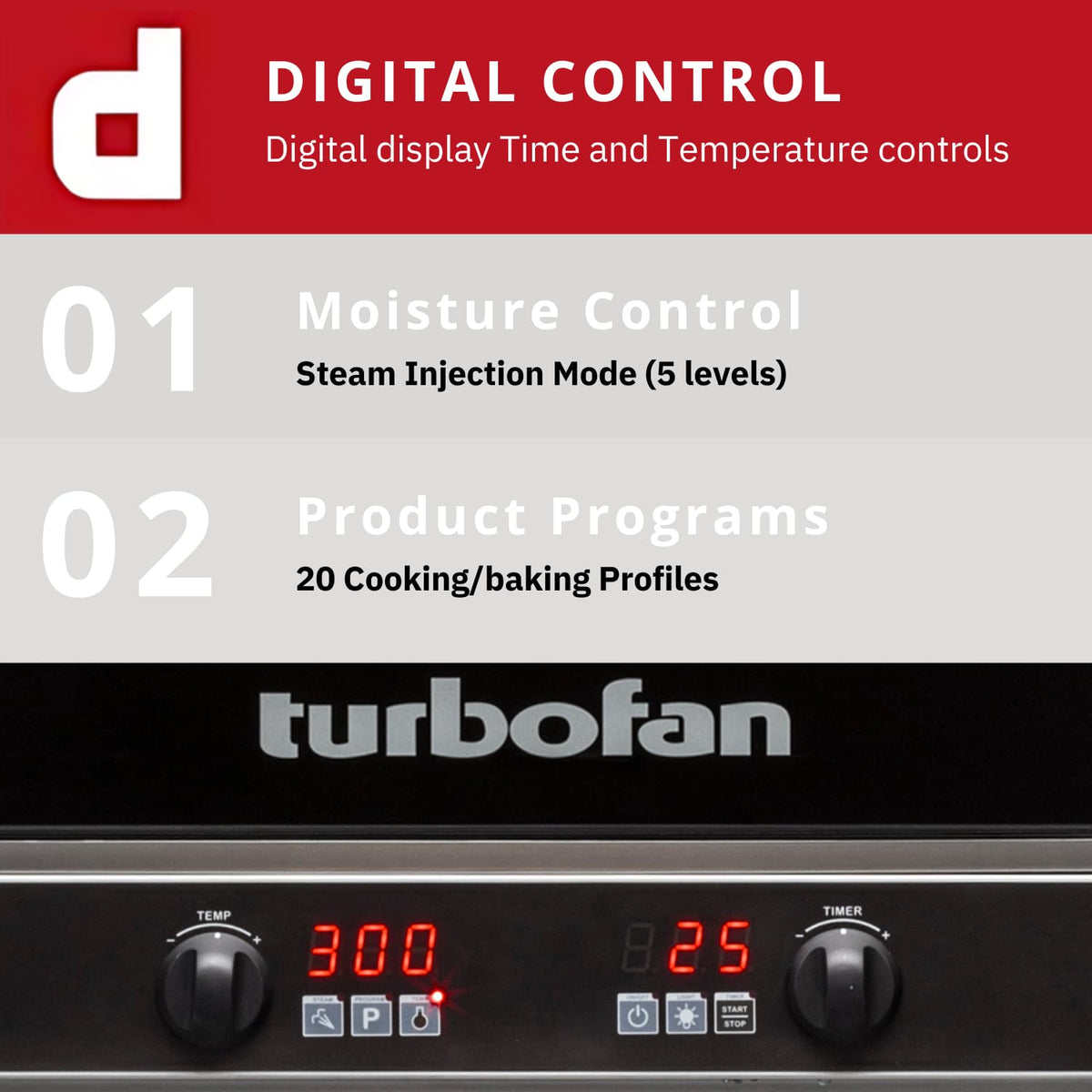 Turbofan E35 Full Size Countertop Electric Convection Oven with P85M8 Proofer by Moffat – Commercial Grade