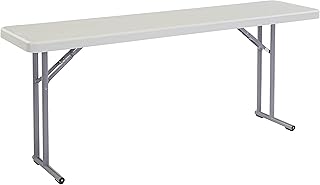 Seminar Folding Table by National Public Seating – 18x72 Portable, Heavy-Duty Foldable Table Indoor/Outdoor Table for Office, Conferences & Training Rooms – Lightweight & Durable, Speckled Gray