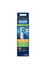 Cross Action Replacement Brush Heads Eb50 - Pack of by Oral-B – 1 Count (Pack of 4), Nylon, White, Pack of 4, Model 80302548