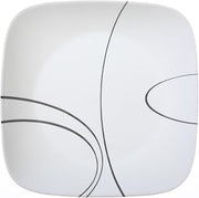 Corelle Square Simple Lines 10.25” Dinner Plate (Set of 4)