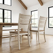 Solid Wood Ladder Back Side Chairs Set of by Starlight Canyon Home – 19 x 24.75 x 38 inches, Solid + Manufactured Wood, White, Pack of 2