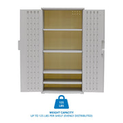 Iceberg Platinum / 36" W x 22" D x 72" H / 1 Storage Cabinets