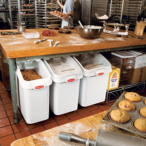 Rubbermaid Commercial Products 600 Cup / White, Clear / Bin Kitchen Trash Cans