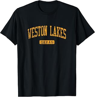 Weston Lakes TX Vintage Athletic Sports Design JG3 T-Shirt